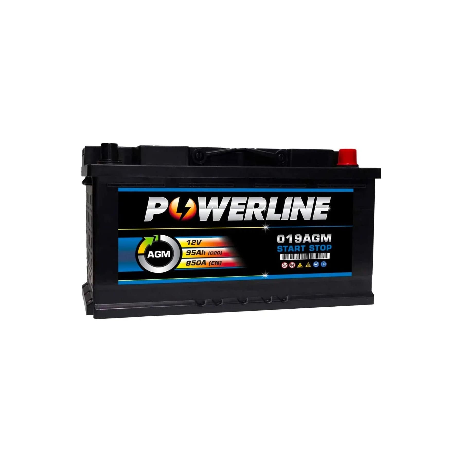 019 AGM Powerline Start Stop Car Battery 12V 95Ah | Car Batteries UK | ML Performance Car Parts