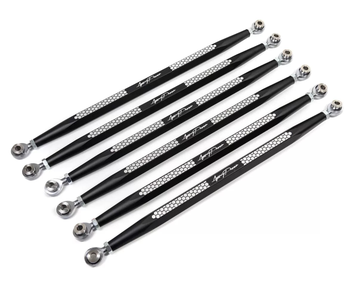 Agency Power AP-BRP-X3-200-BLK Adjustable Rear Radius Rod Set Black Can-Am Maverick X3 | ML Performance UK Car Parts