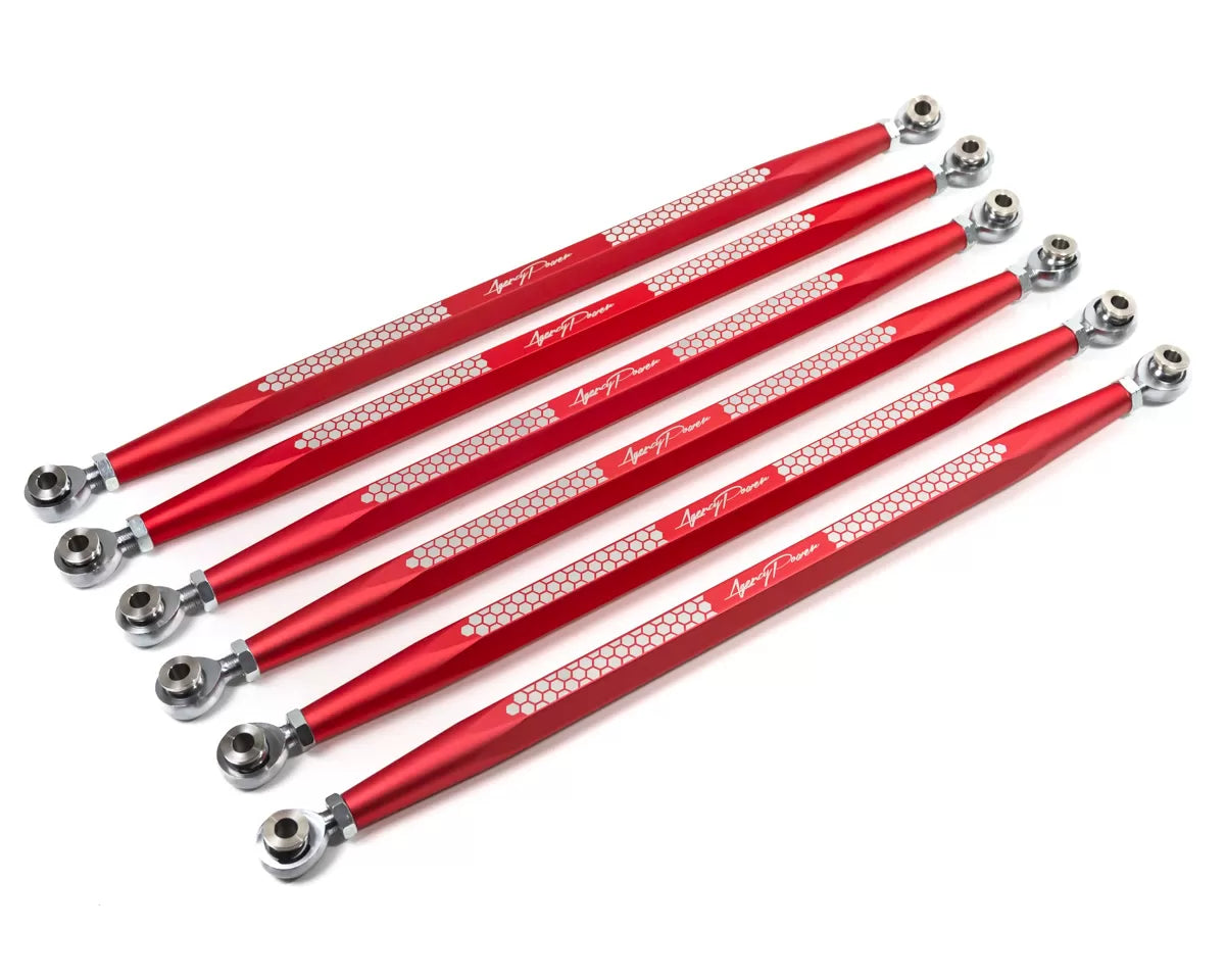 Agency Power AP-BRP-X3-200-RD Adjustable Rear Radius Rod Set Red Can-Am Maverick X3 | ML Performance UK Car Parts