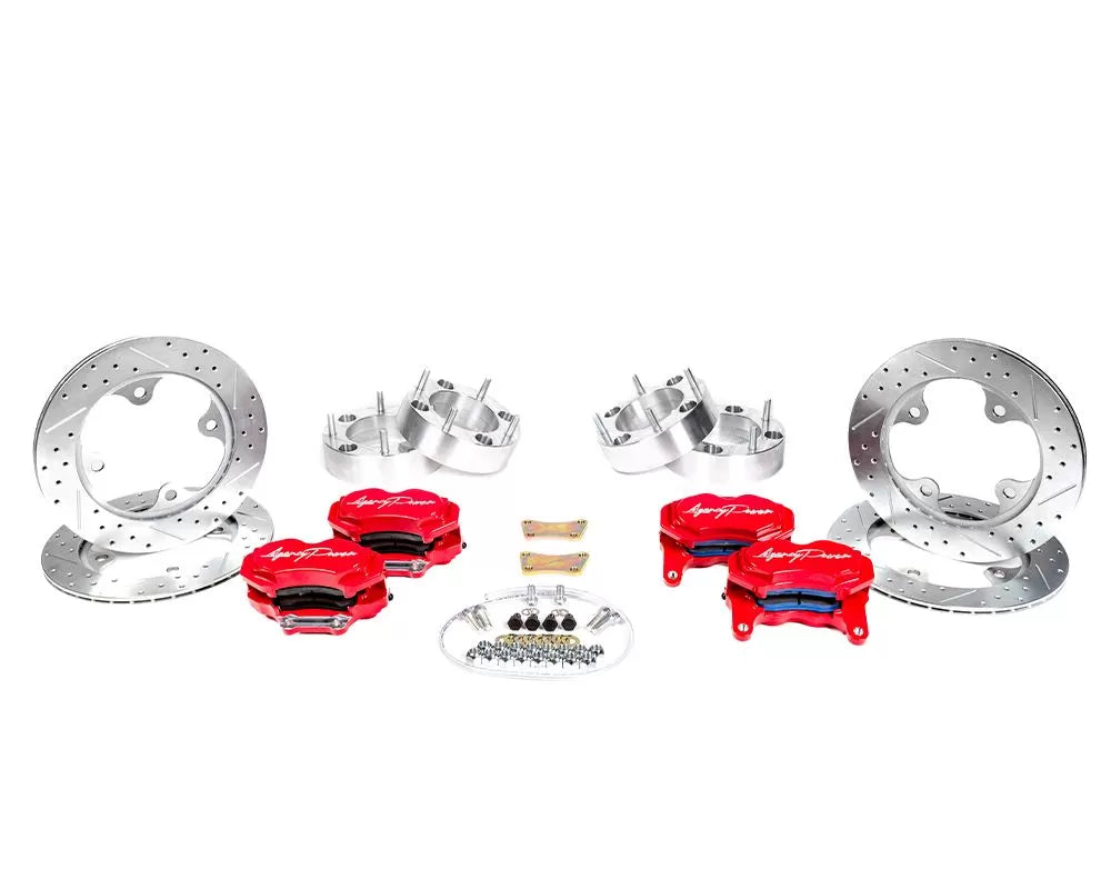 Agency Power AP-RZR-460-RD Big Brake Kit Front and Rear Red Polaris RZR Turbo | ML Performance UK Car Parts