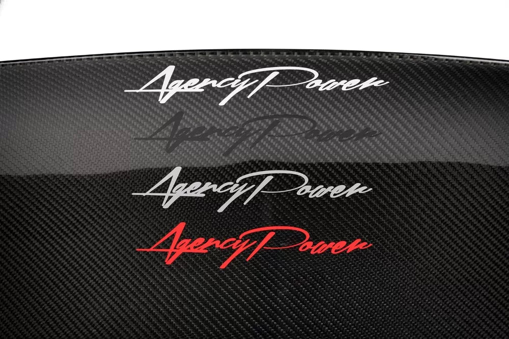 Agency Power AP-STICKER-SIL 8" Script Logo Decal - Silver | ML Performance UK Car Parts