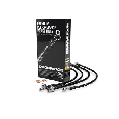 Goodridge SBW0100-6 BMW 3.0 CSL 6 Line Braided Brake Hose Lines Kit