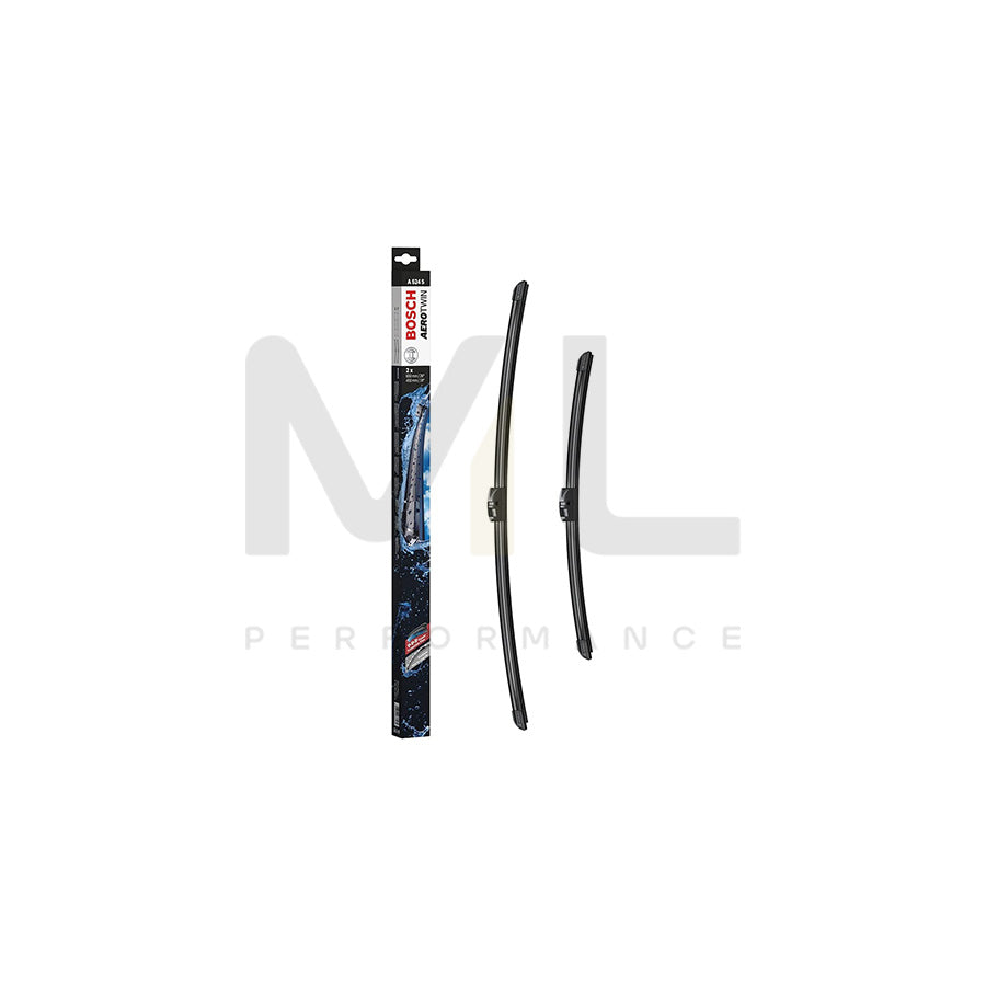 Bosch Aerotwin Flat Wiper Blade Set A524S Front