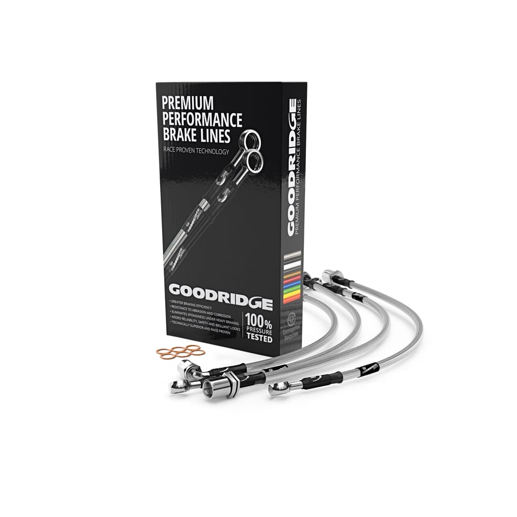 Goodridge SBW1161-4 BMW F82 F83 4 Line Braided Brake Hose Lines Kit (Inc. M4)