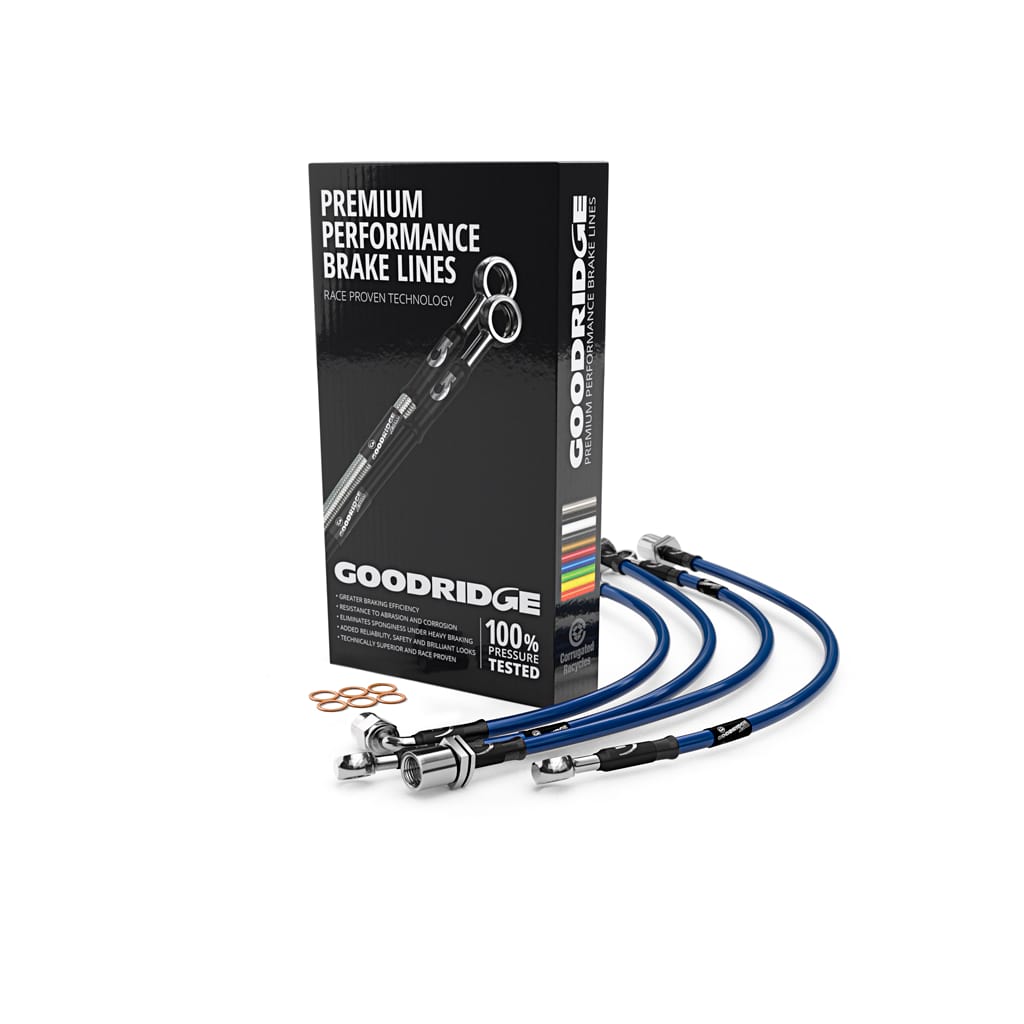 Goodridge SBW0799-6 BMW E12 6 Line Braided Brake Hose Lines Kit (Inc. M535i)