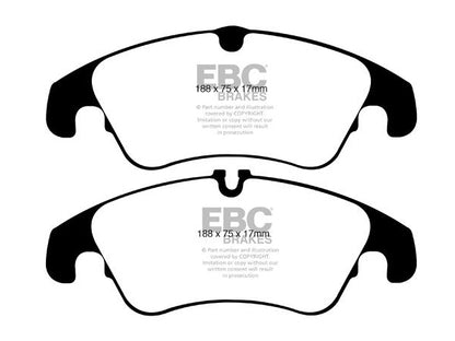 EBC Audi B8 A5 Greenstuff 2000 Series Front Sport Brake Pads & USR Slotted Discs Kit - ATE Caliper | ML Performance UK