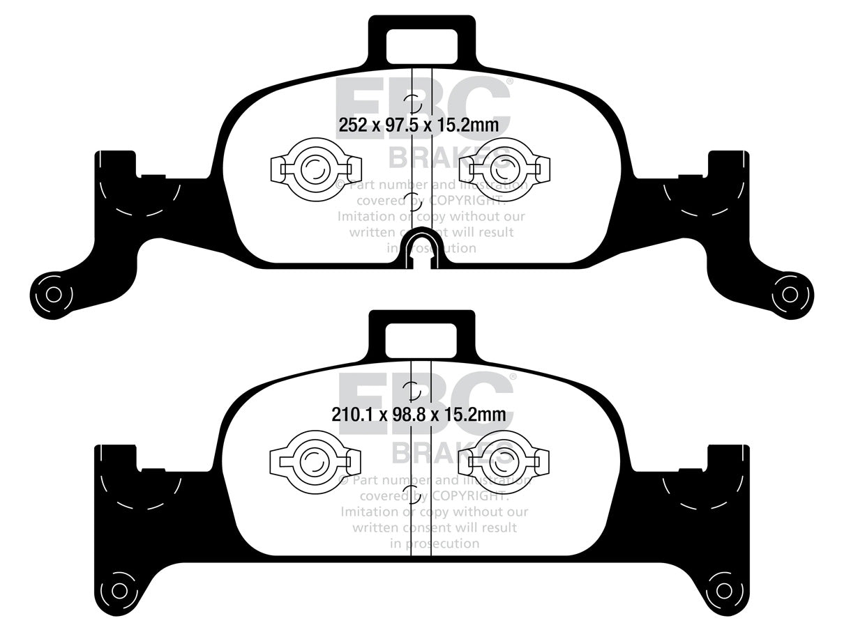 EBC Audi B9 Q5 Greenstuff 6000 Series Truck And SUV Front Brake Pads - ATE Caliper - ML Performance UK