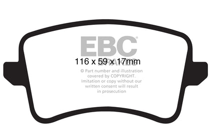 EBC Audi B8 Q5 Greenstuff 6000 Series Truck And SUV Rear Brake Pads - TRW Caliper | ML Performance UK