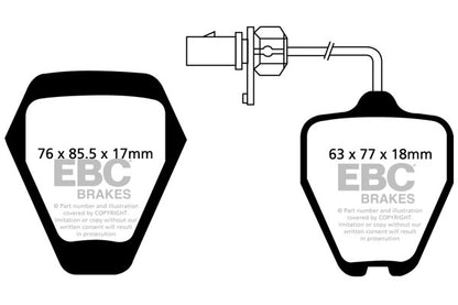 EBC Audi C54B A6 Redstuff Sport Front Brake Pads - TRW Caliper | ML Performance UK