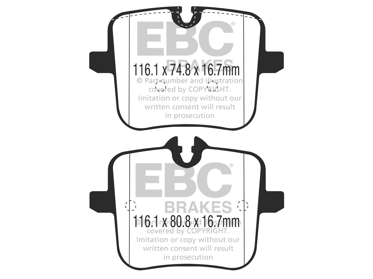 EBC BMW F90 M5 Redstuff Sport Rear Brake Pads - TRW Caliper - ML Performance UK