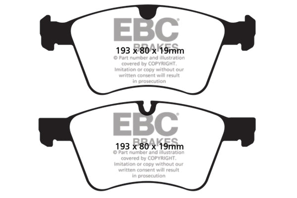 EBC Mercedes-Benz W251 R500 Greenstuff 2000 Series Sport Front Brake Pads - ATE Caliper