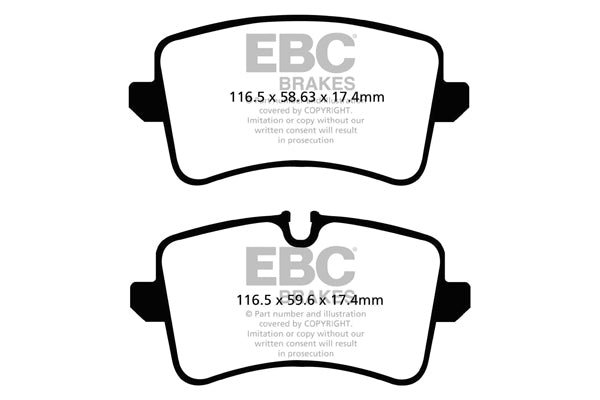 EBC Porsche B95 Macan Greenstuff 6000 Series Truck And SUV Rear Brake Pads - TRW Caliper | Supercar Parts UK