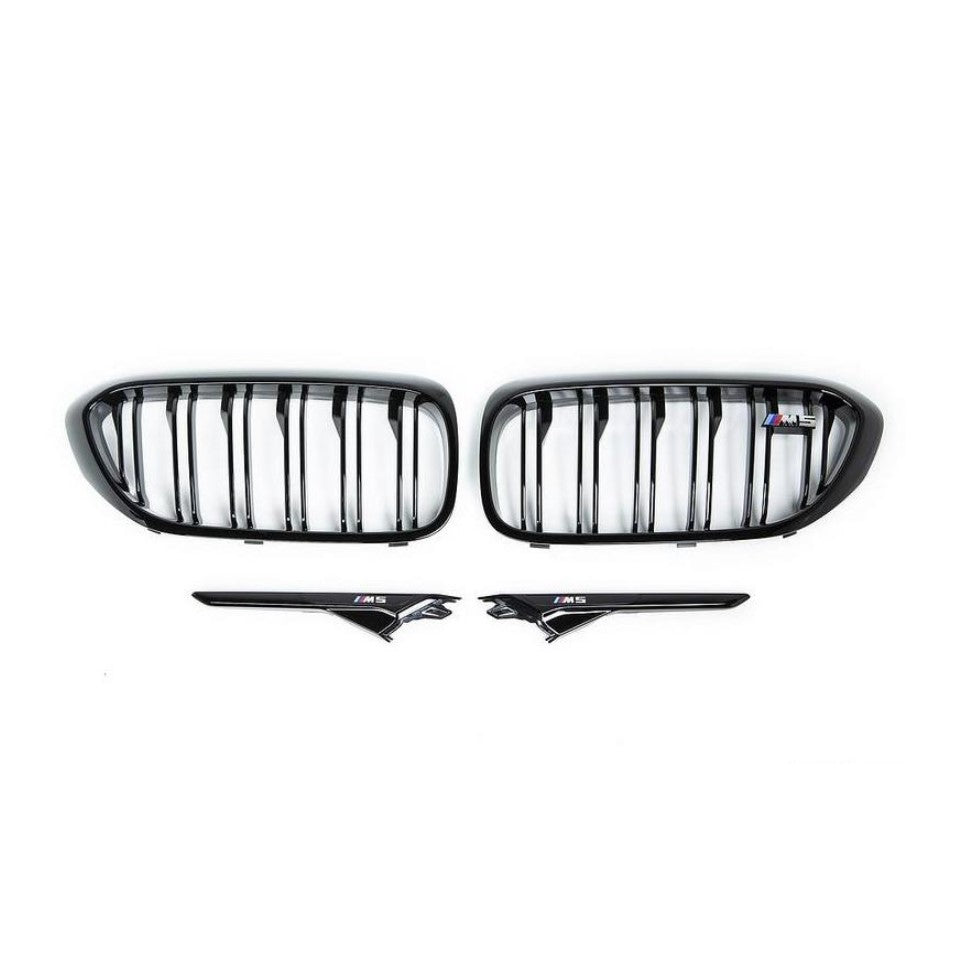 Genuine BMW F90 M5 Shadowline Gloss Black Front Kidney & Side Grilles Kit - ML Performance UK