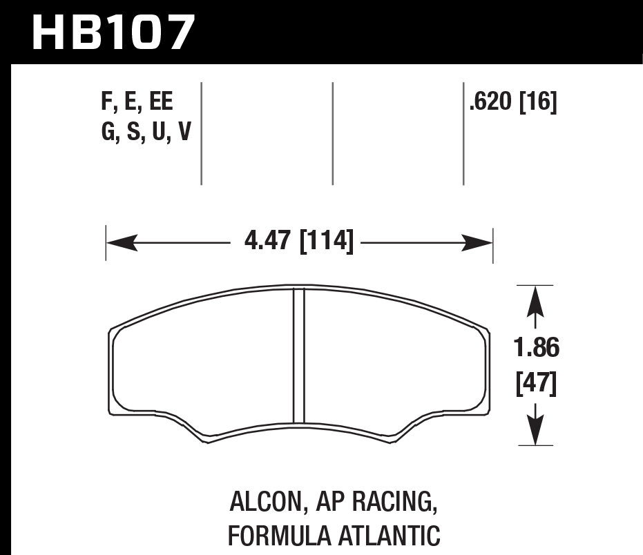 Hawk Performance HB107G.620 DTC-60 Brake Pads