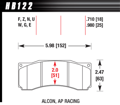 Hawk Performance HB122N.710 HP Plus Brake Pads