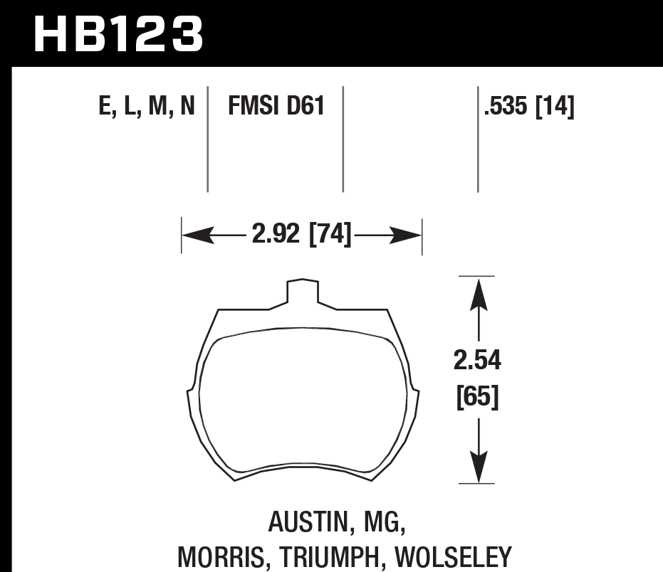 Hawk Performance HB123E.535 Blue 9012 Brake Pads Front