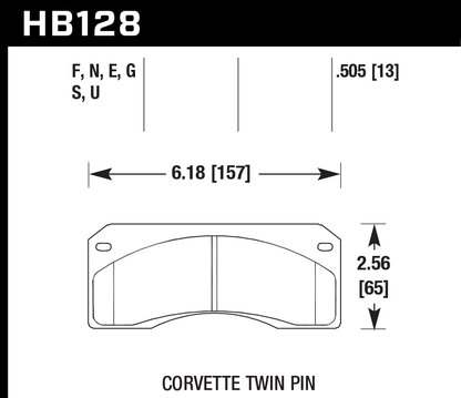 Hawk Performance HB128E.505 Blue 9012 Brake Pads