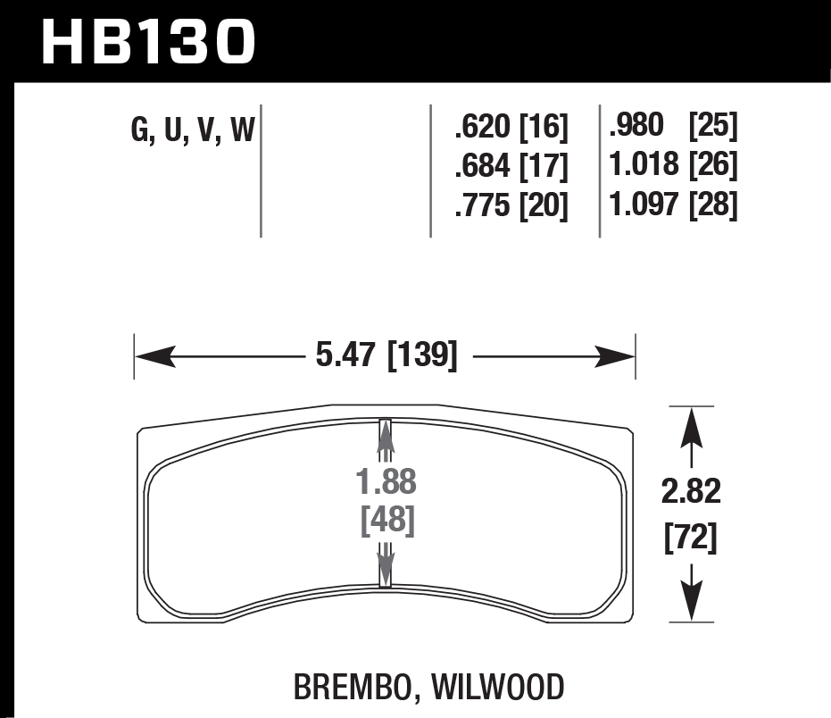 Hawk Performance HB130G.775 DTC-60 Brake Pads