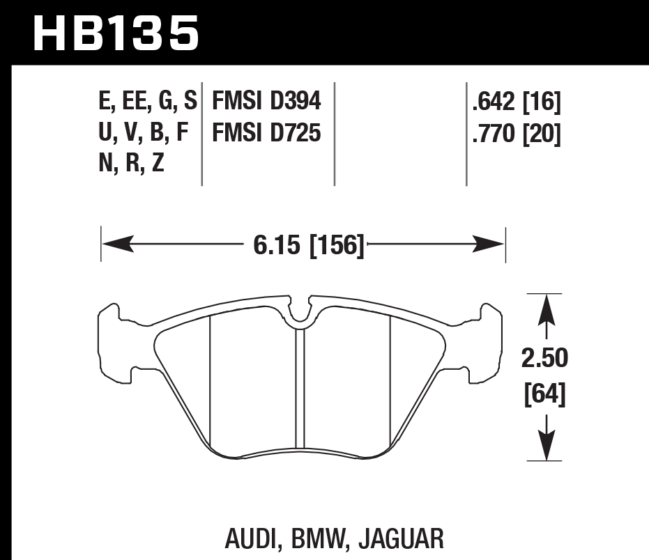 Hawk Performance HB135V.760 DTC-50 Brake Pads Front