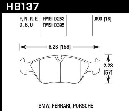 Hawk Performance HB137N.690 HP Plus Brake Pads Front