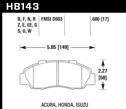 Hawk Performance HB143D.680 ER-1 Brake Pads Front