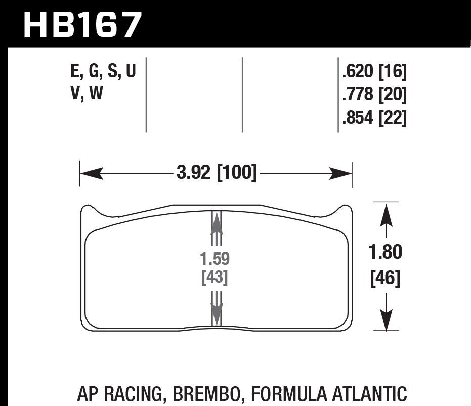 Hawk Performance HB167Q.620 DTC-80 Brake Pads