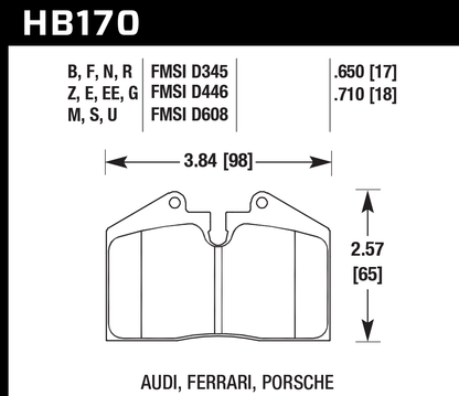 Hawk Performance HB170Q.650 DTC-80 Brake Pads Rear