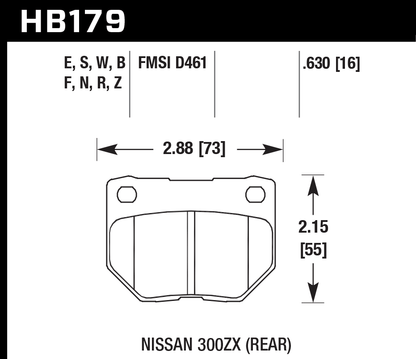 Hawk Performance HB179N.630 HP Plus Brake Pads Rear