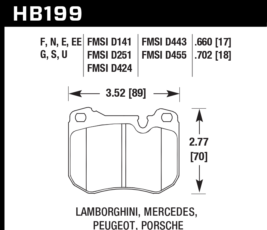 Hawk Performance HB199Q.702 DTC-80 Brake Pads Front