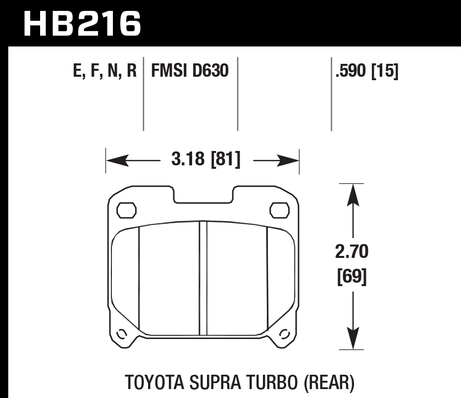 Hawk Performance HB216B.590 HPS 5.0 Brake Pads Rear