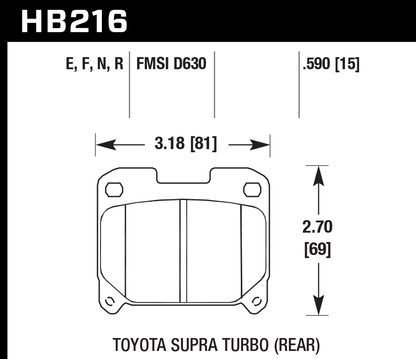 Hawk Performance HB216B.590 HPS 5.0 Brake Pads Rear