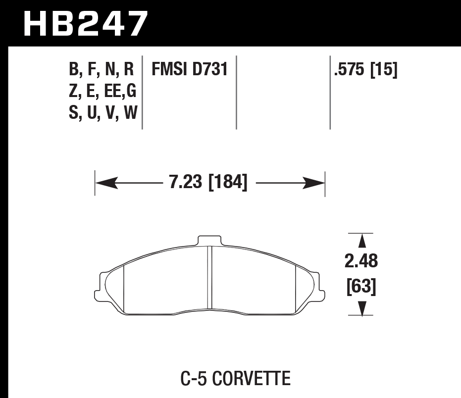 Hawk Performance HB247Q.575 DTC-80 Brake Pads Front