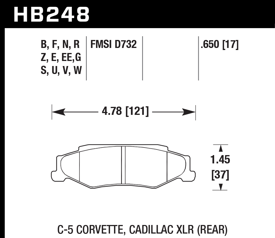 Hawk Performance HB248G.650 DTC-60 Brake Pads Rear