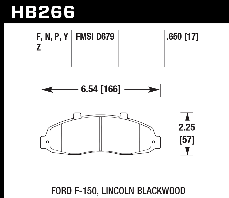 Hawk Performance HB266Y.650 LTS Brake Pads Front