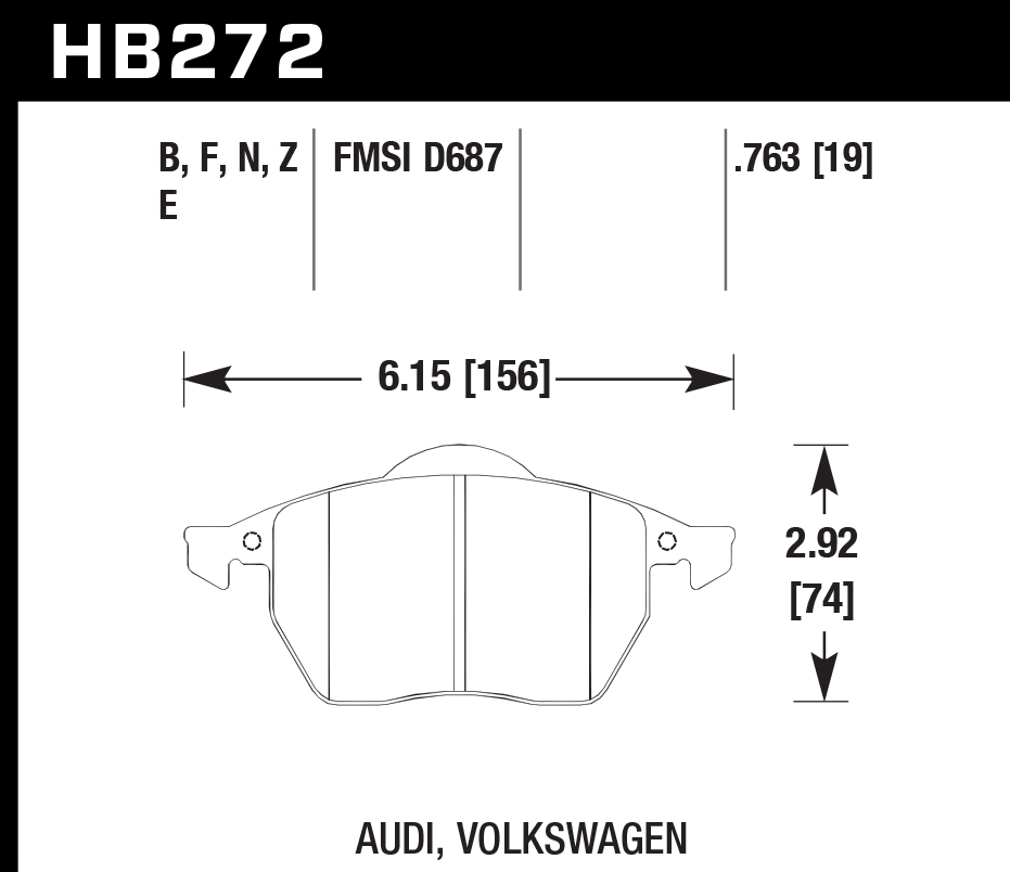 Hawk Performance HB272S.763 HT-10 Brake Pads Front