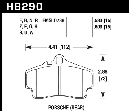 Hawk Performance HB290U.606 DTC-70 Brake Pads Rear