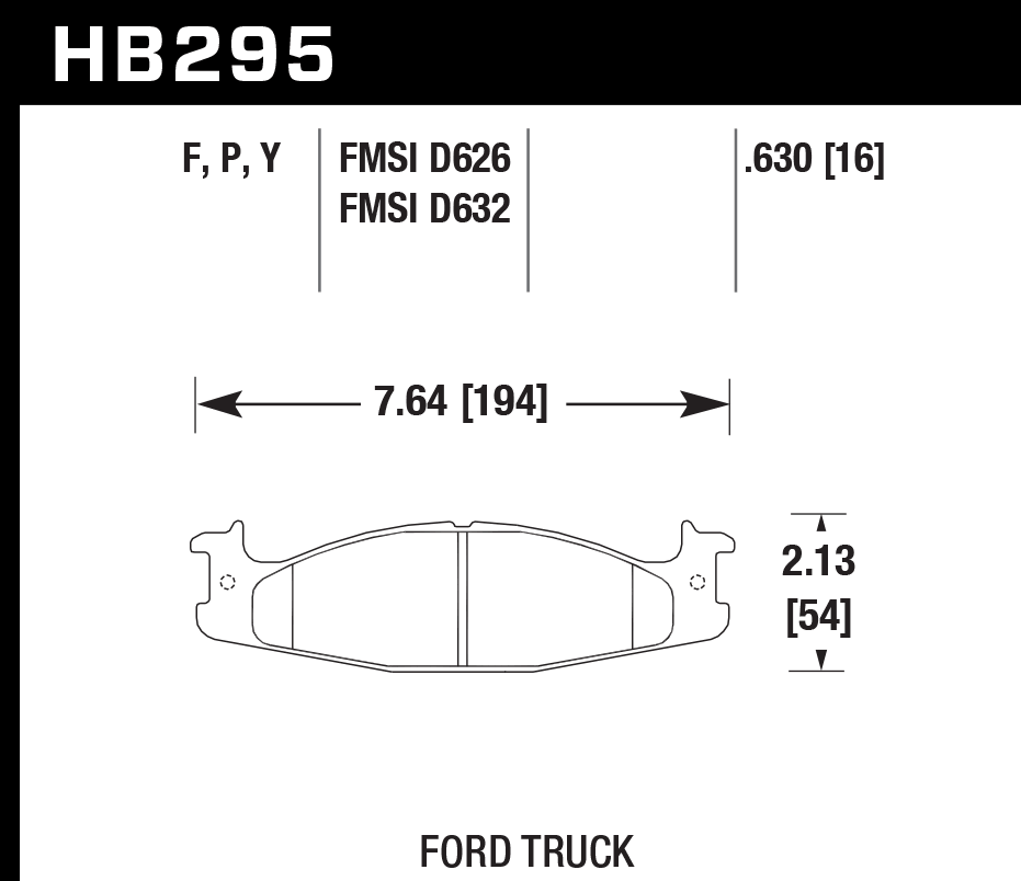 Hawk Performance HB295F.630 HPS Brake Pads Front