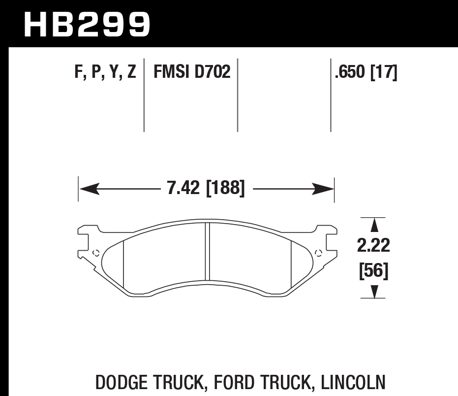 Hawk Performance HB299F.650 HPS Brake Pads Rear