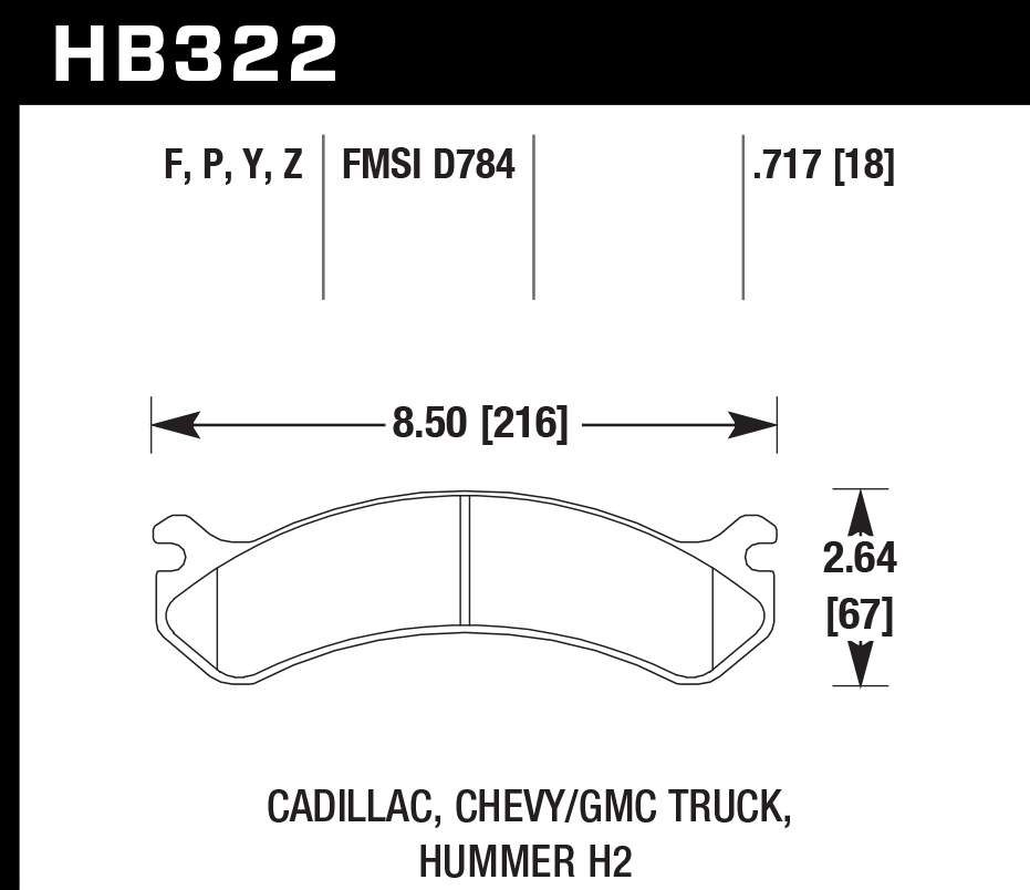 Hawk Performance HB322Y.717 LTS Brake Pads Rear