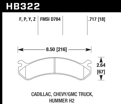 Hawk Performance HB322Y.717 LTS Brake Pads Rear