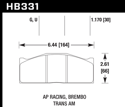 Hawk Performance HB331G1.17 DTC-60 Brake Pads