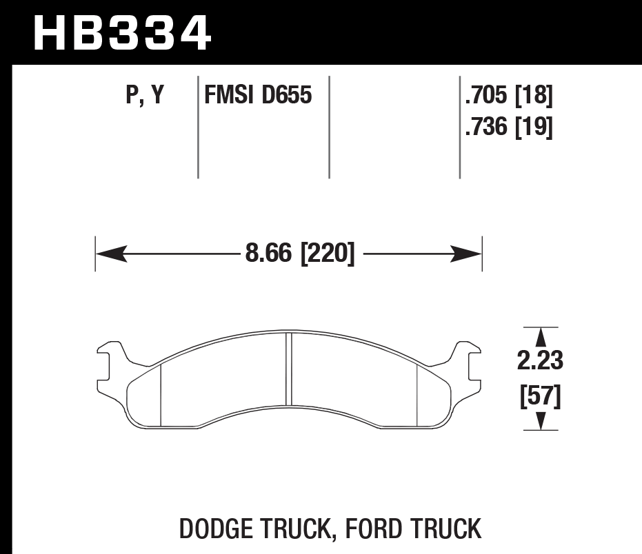 Hawk Performance HB334P.736 SuperDuty Brake Pads Front