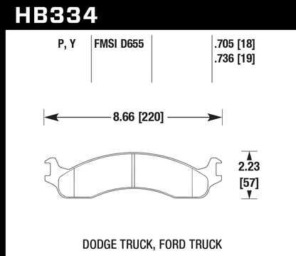 Hawk Performance HB334P.736 SuperDuty Brake Pads Front