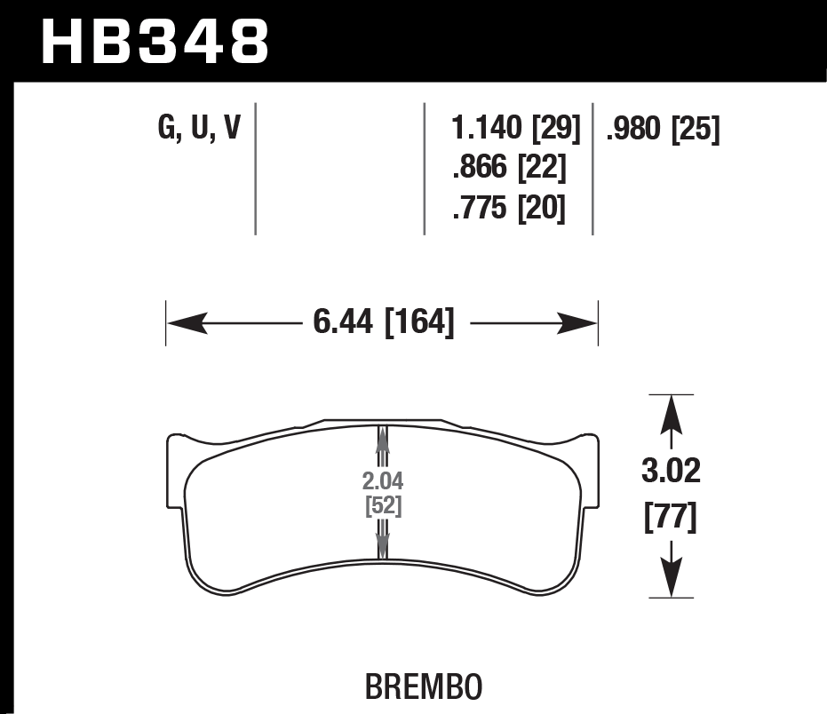 Hawk Performance HB348G1.14 DTC-60 Brake Pads