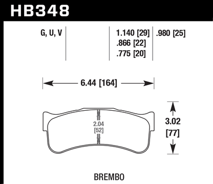 Hawk Performance HB348G1.14 DTC-60 Brake Pads