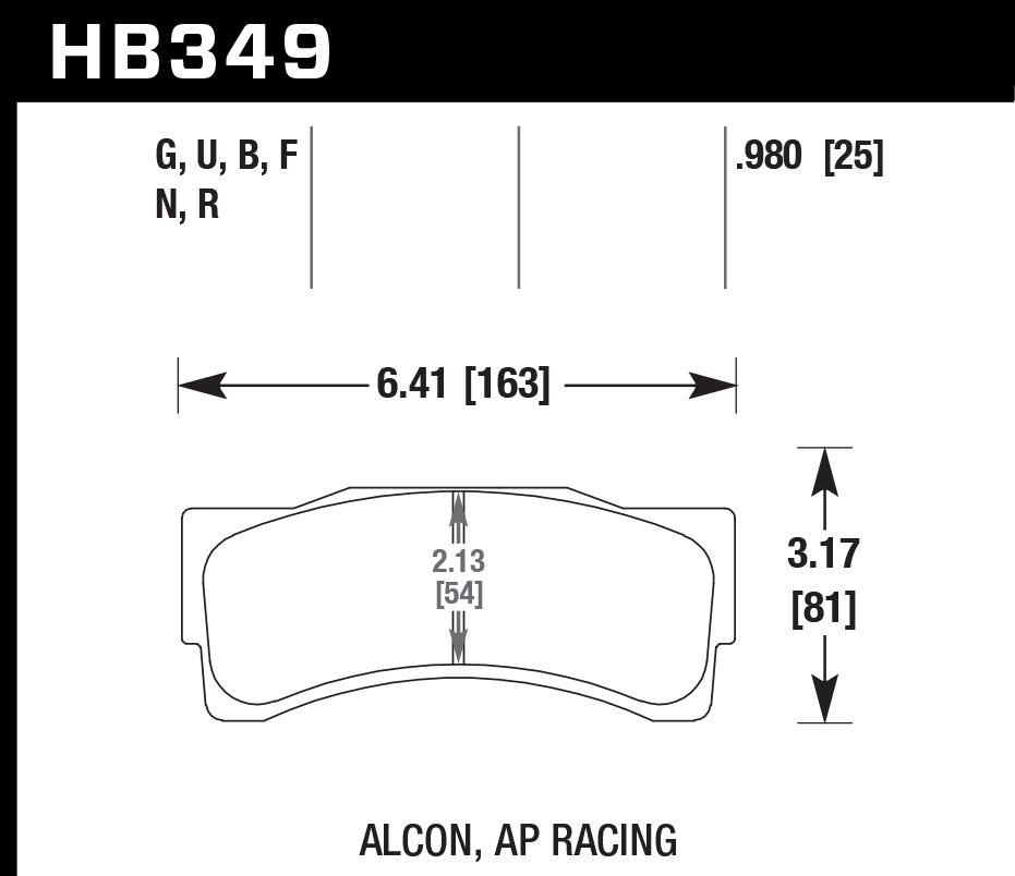 Hawk Performance HB349N.980 HP Plus Brake Pads Front