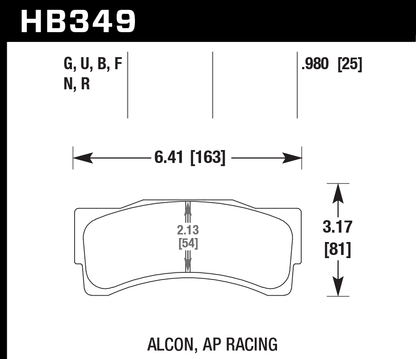 Hawk Performance HB349N.980 HP Plus Brake Pads Front