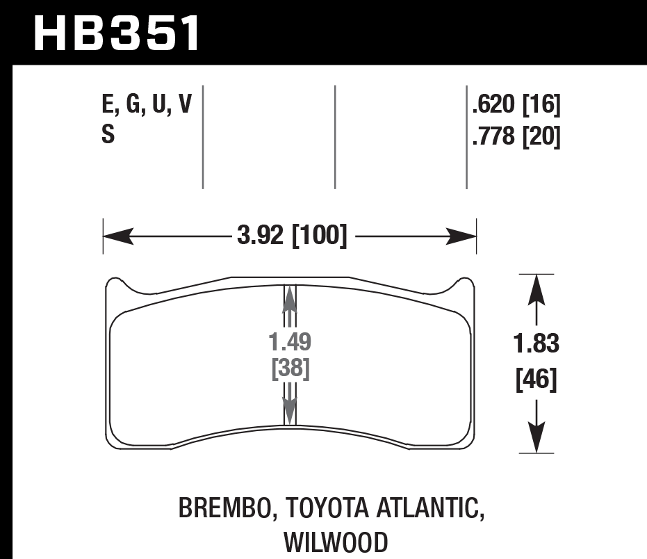 Hawk Performance HB351V.620 DTC-50 Brake Pads