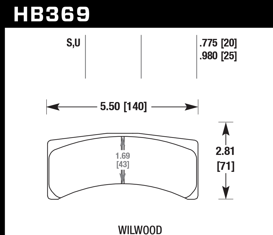 Hawk Performance HB369U.980 DTC-70 Brake Pads