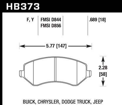 Hawk Performance HB373F.689 HPS Brake Pads Front